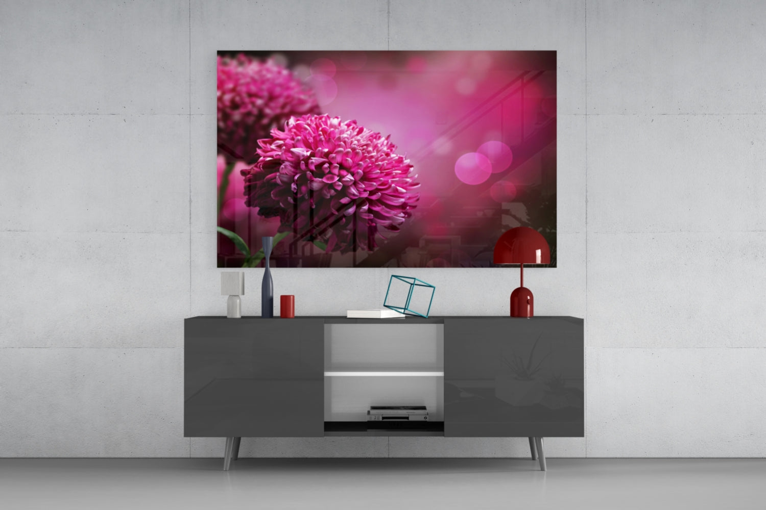 Flower Glass Wall Art