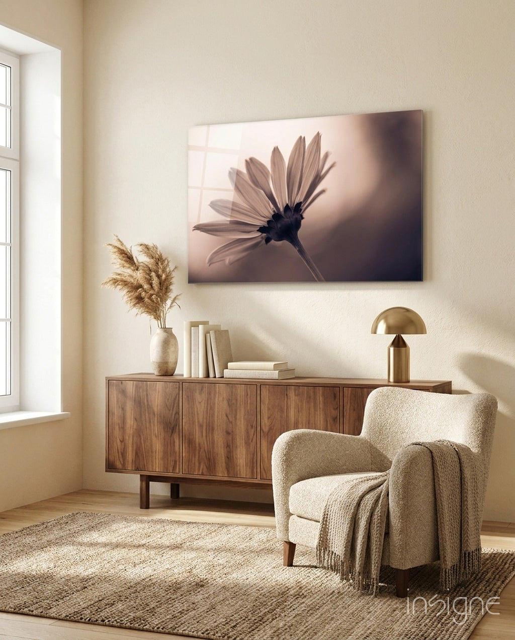 Flower Glass Wall Art