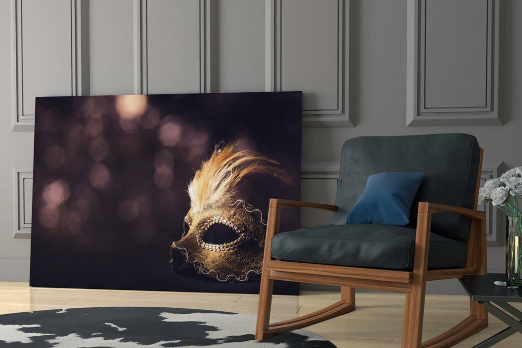 Venetian Mask Glass Wall Art