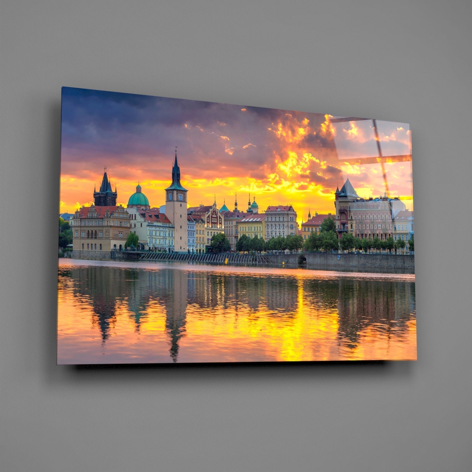 Prague Glass Wall Art