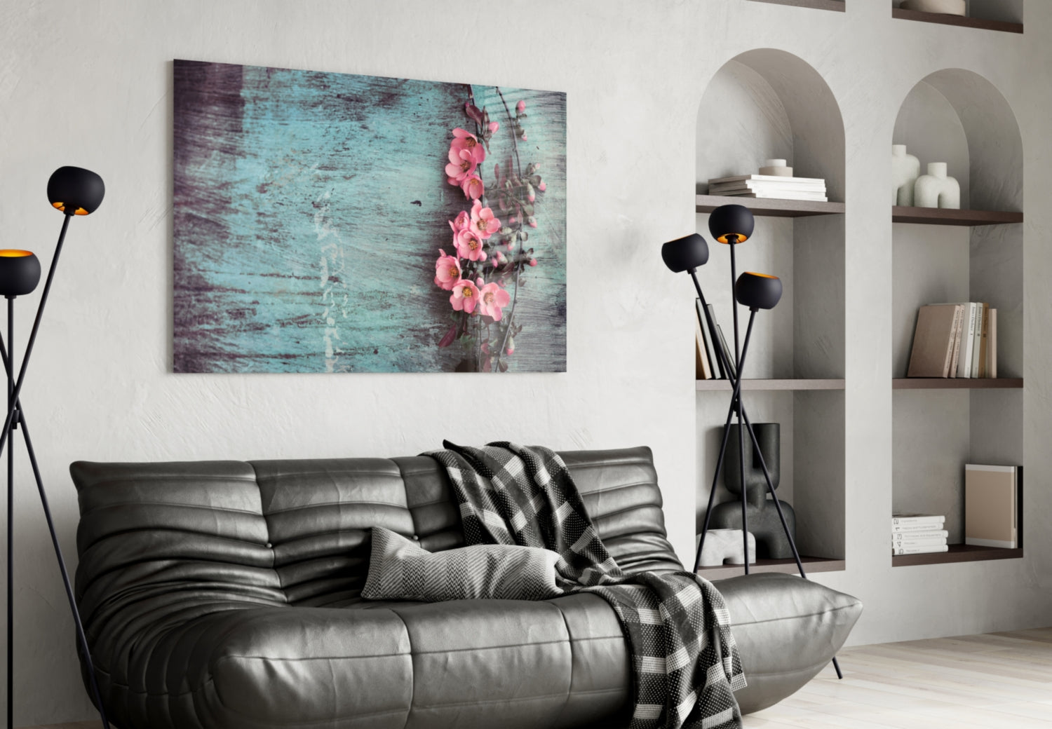 Pastel Flower Glass Wall Art