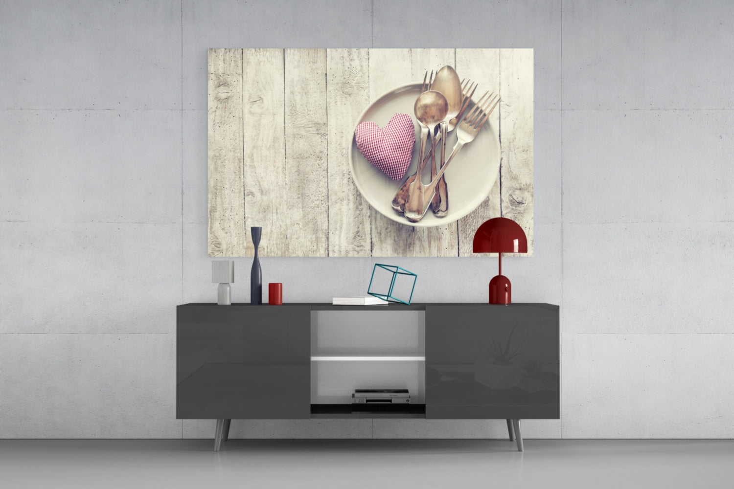 Heart Glass Wall Art