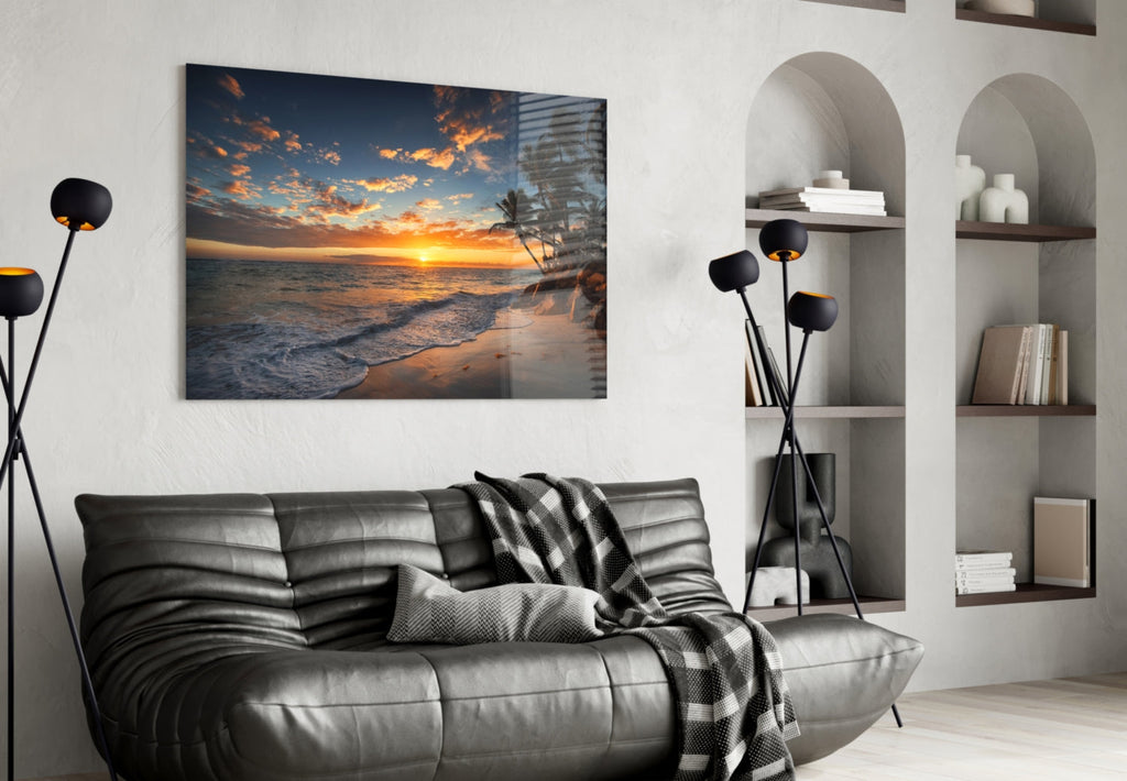 Palm Trees Glass Wall Art