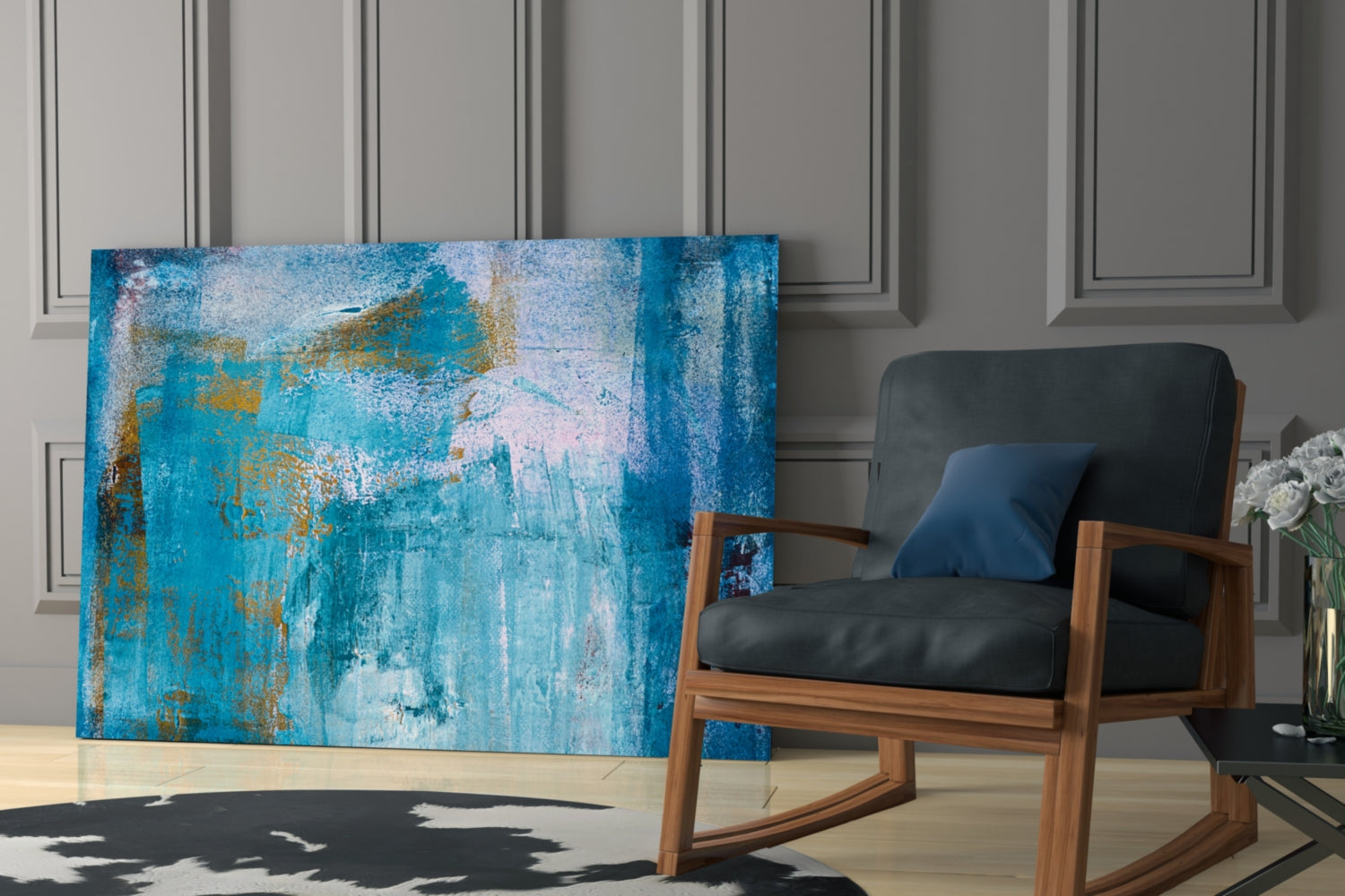 Blue Glass Wall Art