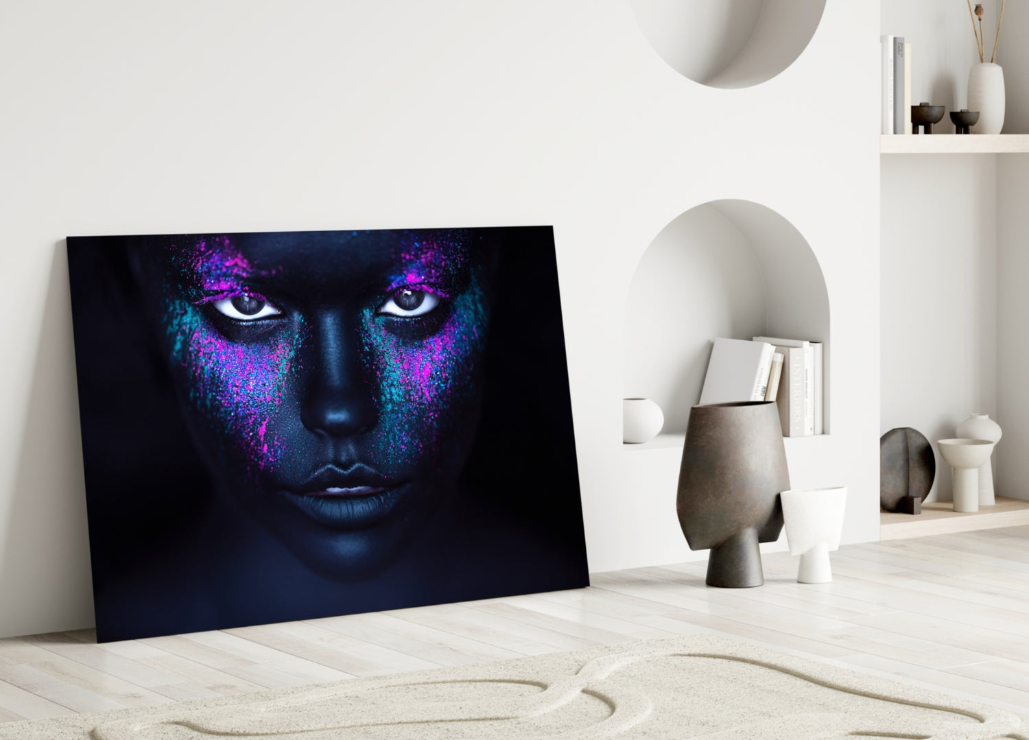Woman Portrait Glass Wall Art