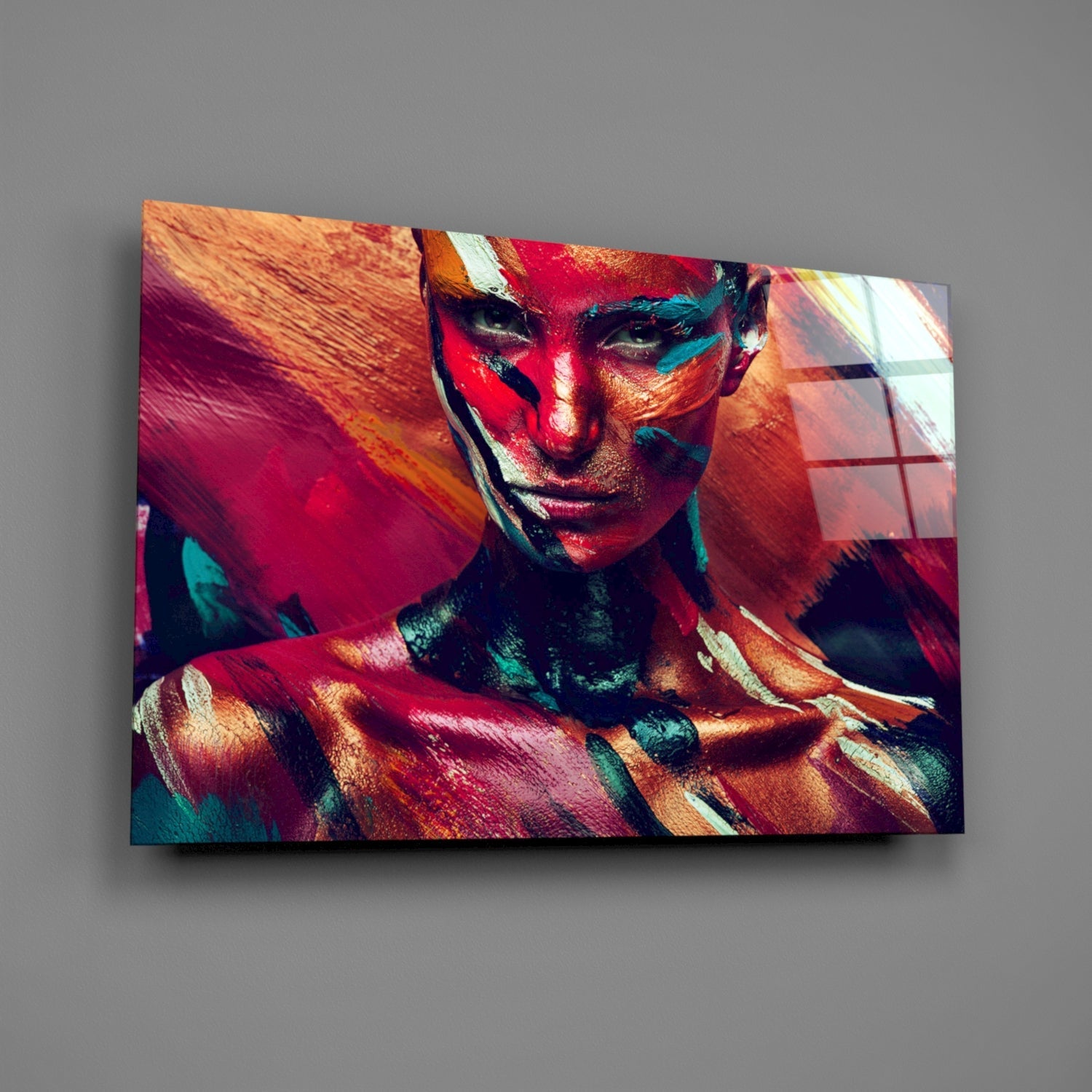 Female Portrait 5 Glass Wall Arts
