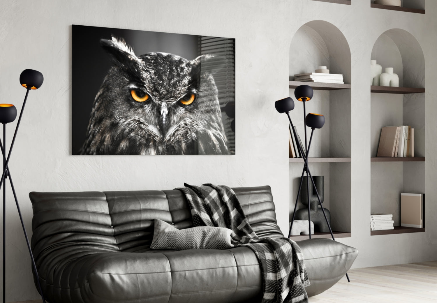 Owl Glass Wall Art