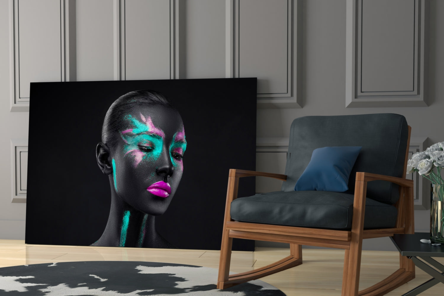 Woman Glass Wall Art