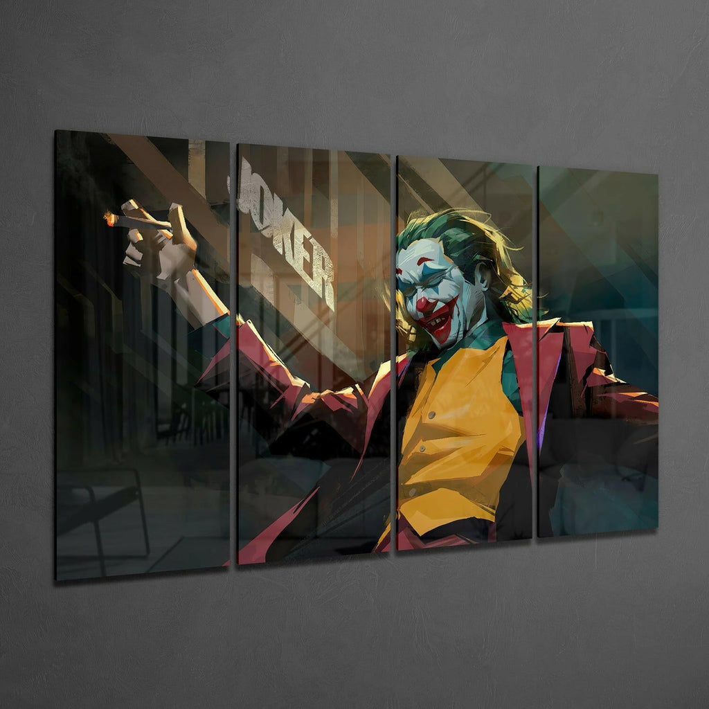 Joker 4 Pieces Mega Glass Wall Art (59"x36")