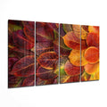Autumn Leaves 4 Pieces Mega Glass Wall Art (59"x36")