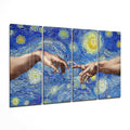 The Creation 4 Pieces Mega Glass Wall Art (59"x36")