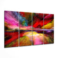 Colorful Clouds 4 Pieces Mega Glass Wall Art (59"x36")