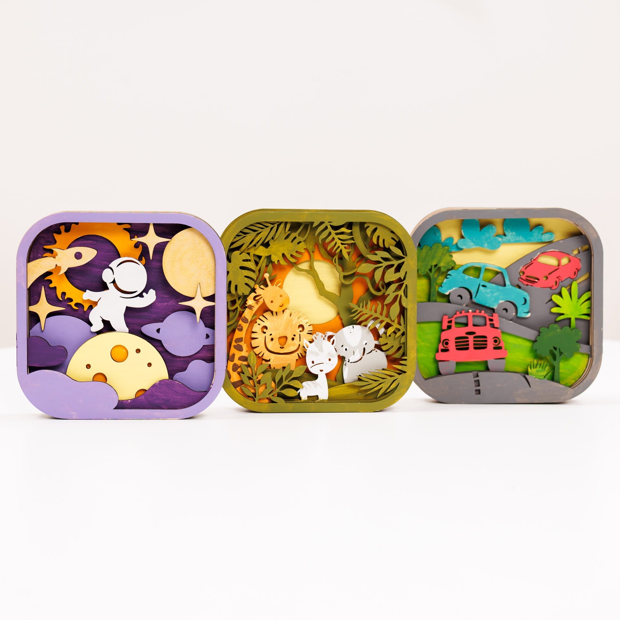 3D DIY Wood Painting Kit for Kids – Cars