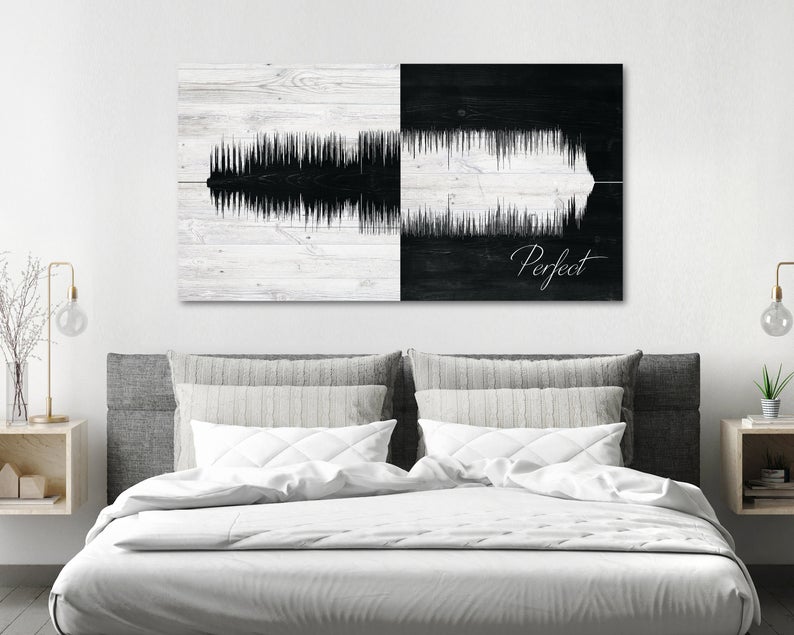 Personalized Cotton Sound Wave Second Anniversary Gift