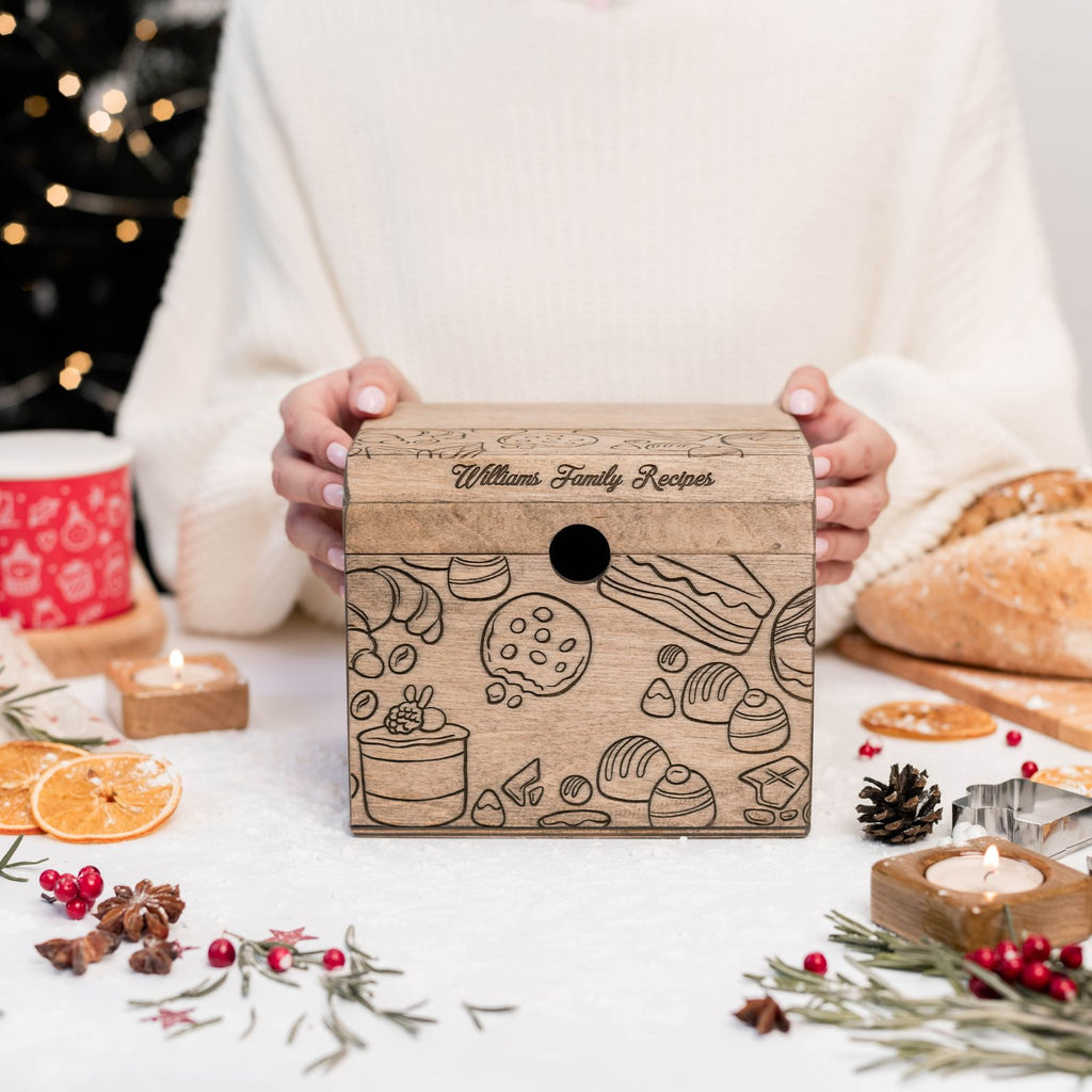 Wooden Recipe Box – Pastries Collection