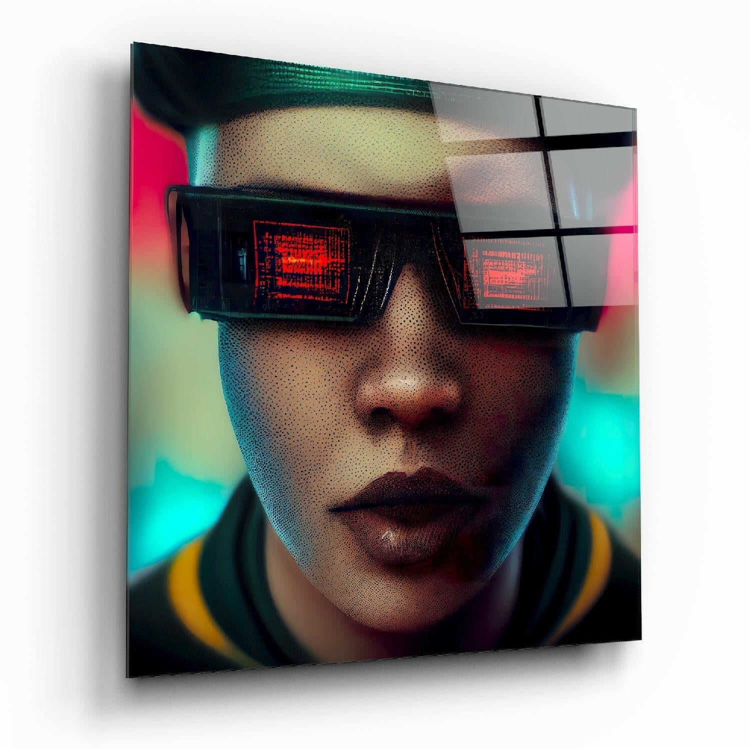 Virtual Life Glass Wall Art  || Designer Collection