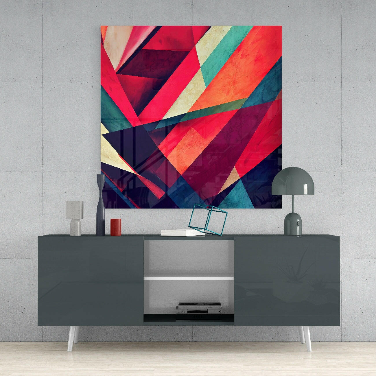 V's Glass Wall Art  || Designer Collection
