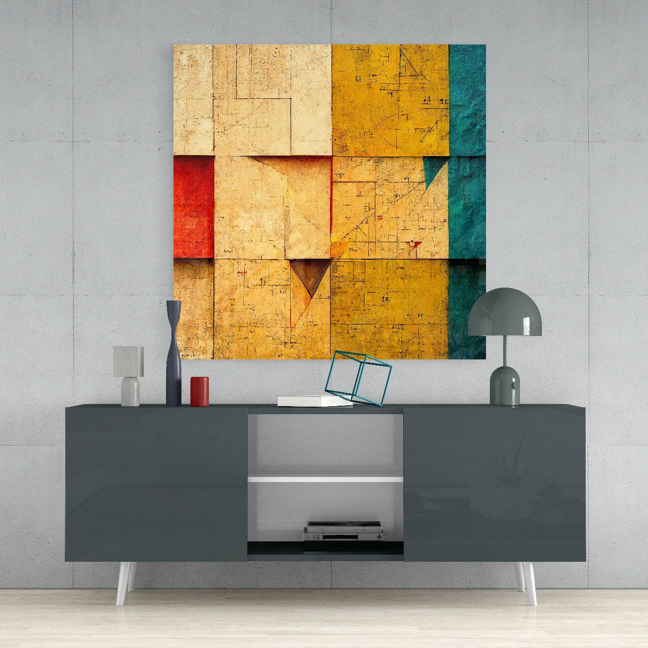 Ancient Wall Glass Wall Art  || Designers Collection