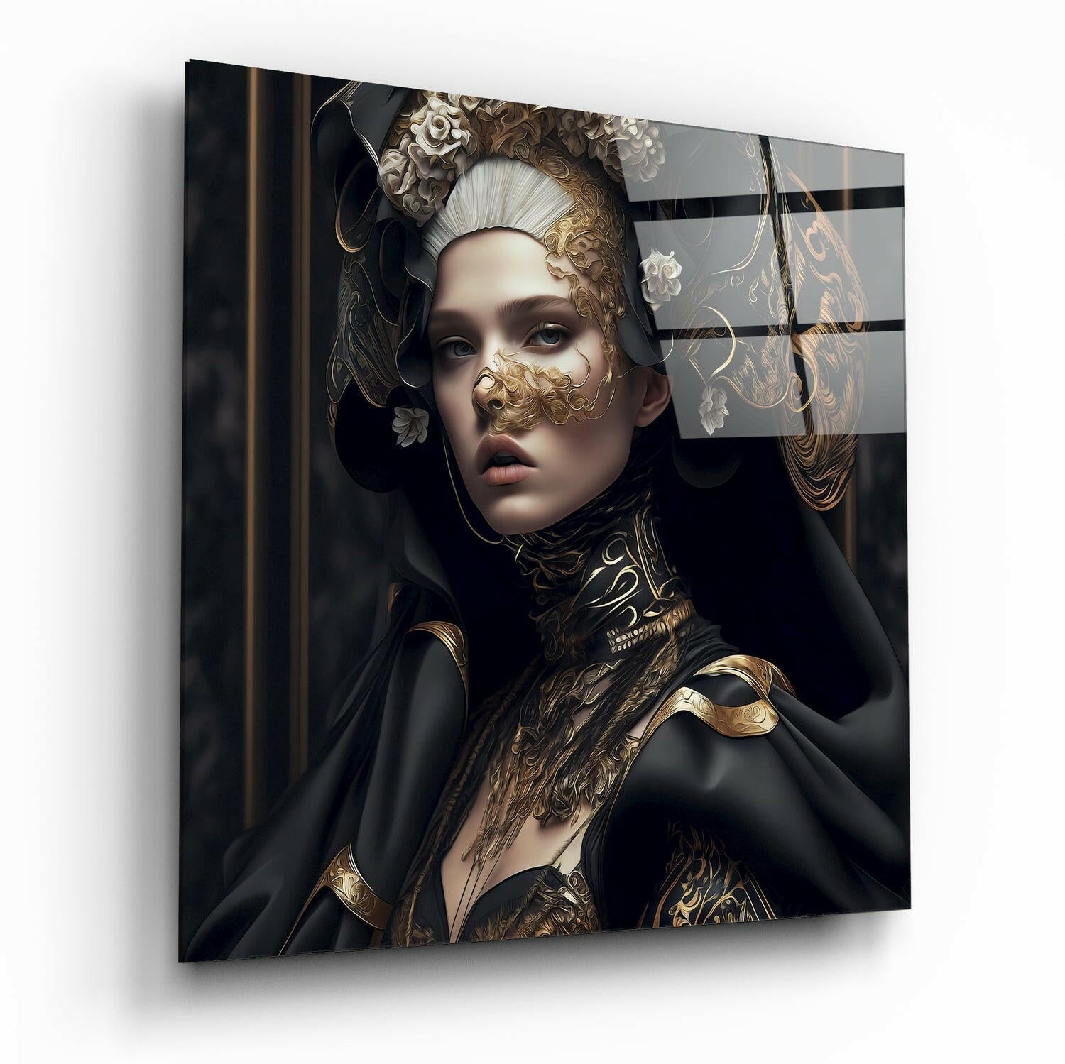 The Queen Glass Wall Art  || Designer Collection