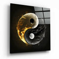 Ying and Yang Glass Wall Art  || Designer Collection