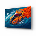 Supra Blazing Speed Glass Wall Art || Designer Collection