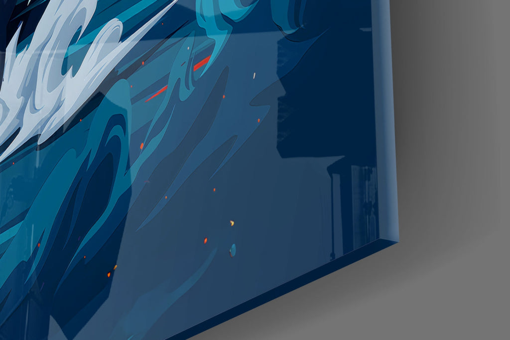Supra Blazing Speed Glass Wall Art || Designer Collection