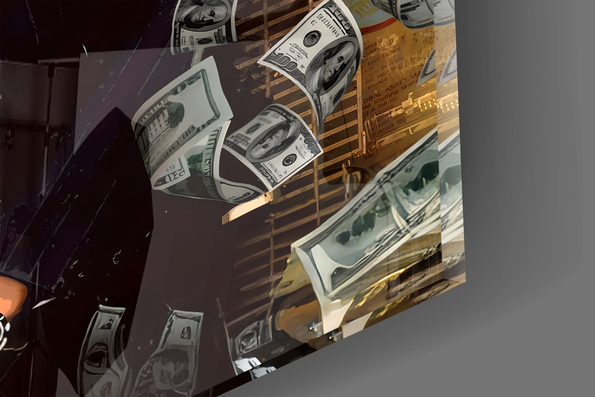 The Wolf of Wall Street Glass Wall Art || Designer Collection