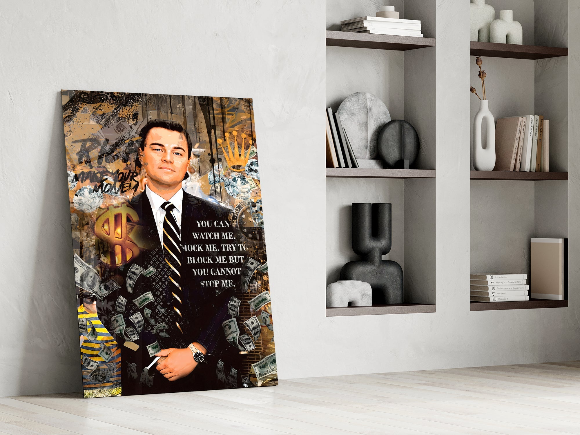 The Wolf of Wall Street Glass Wall Art || Designer Collection