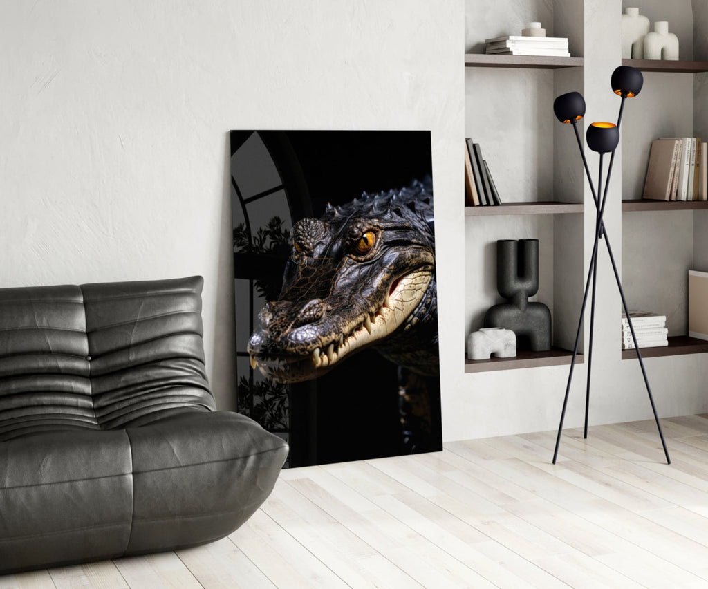 Eyes of the Swamp Glass Wall Art || Designer Collection