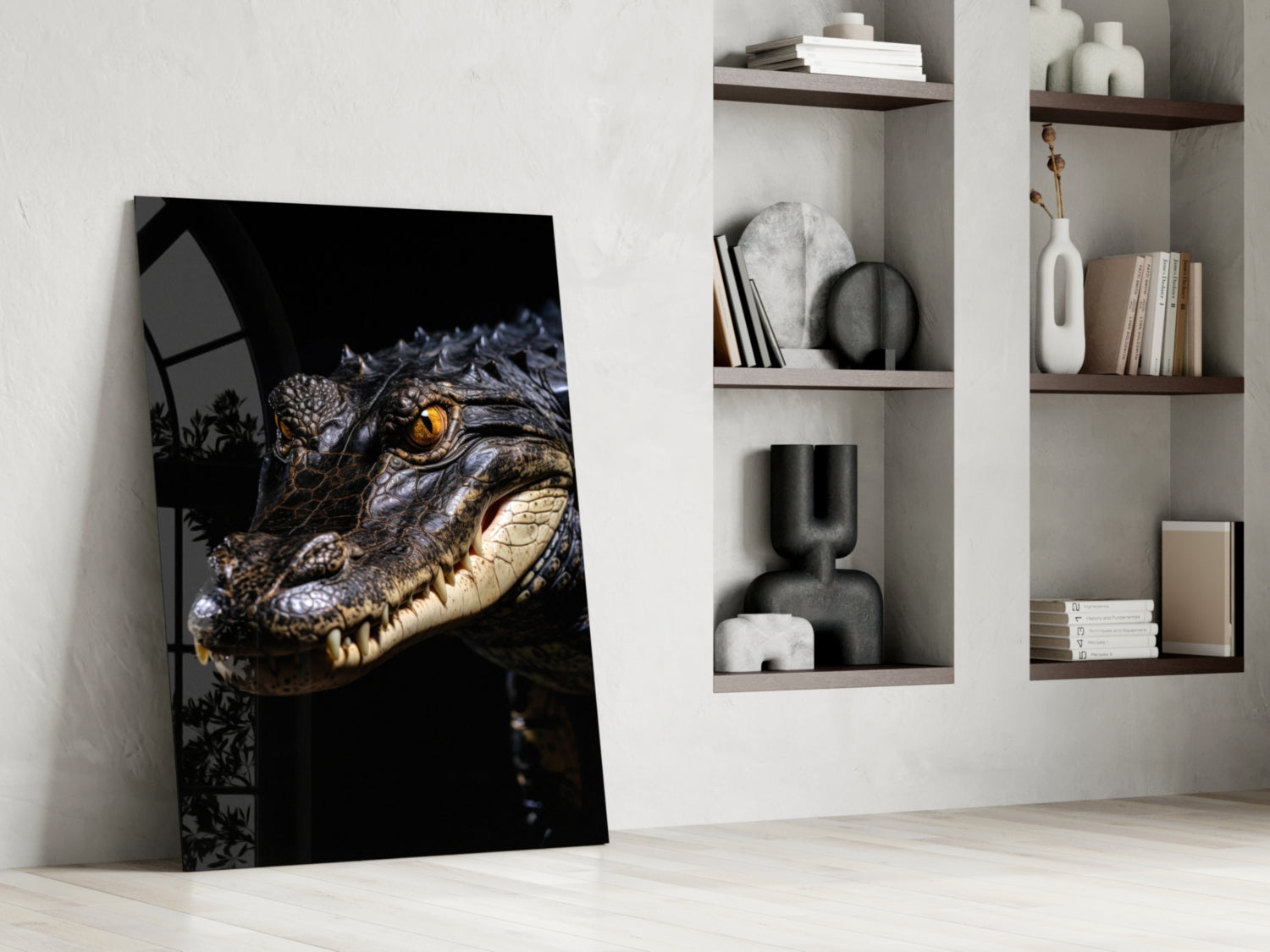 Eyes of the Swamp Glass Wall Art || Designer Collection