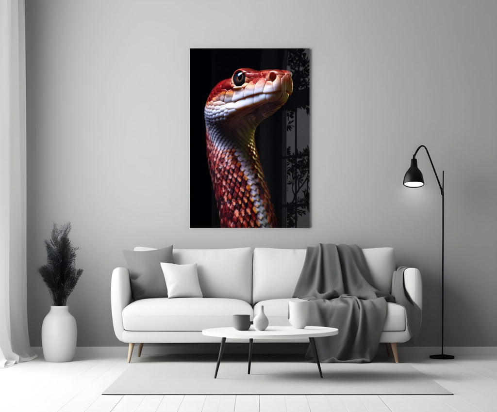Eyes of the Fiery Serpent Glass Wall Art || Designer Collection