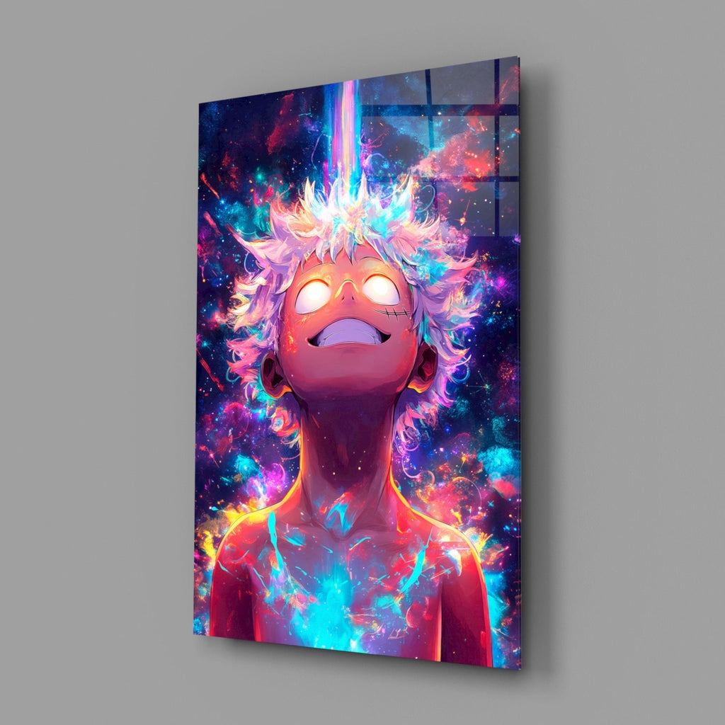 Cosmic Monkey D. Luffy Glass Wall Art || Designer Collection