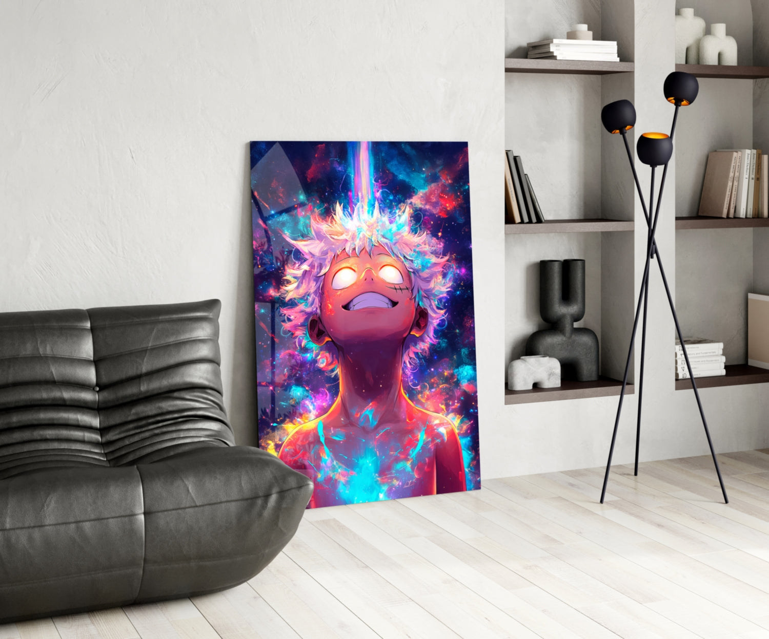 Cosmic Monkey D. Luffy Glass Wall Art || Designer Collection