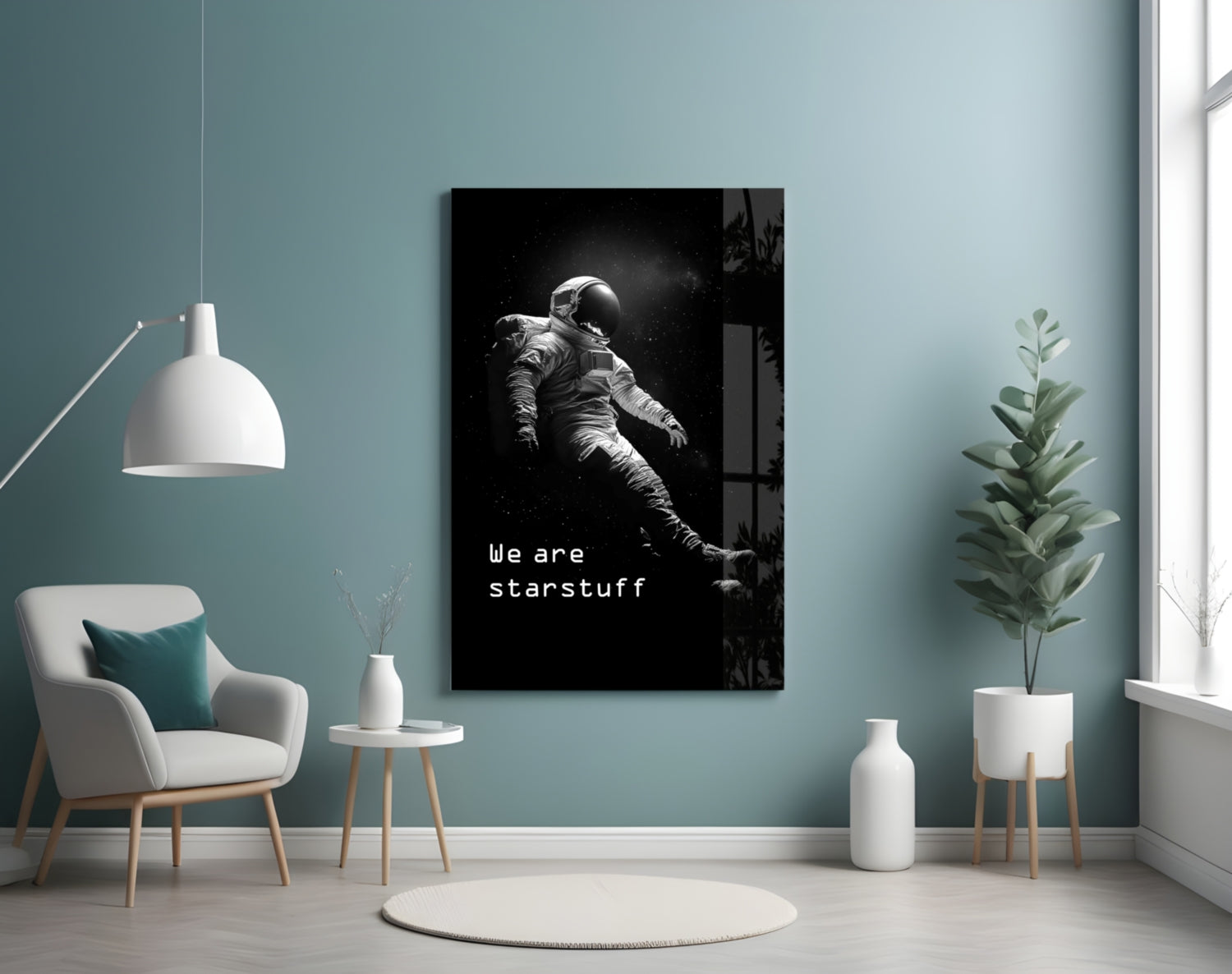 Loneliness in Space Glass Wall Art || Designer Collection