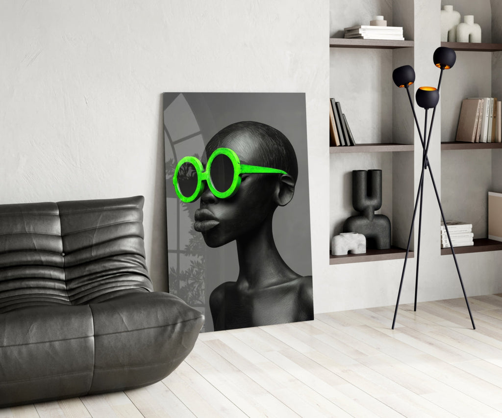 Faces of Colors Glass Wall Art || Designer Collection