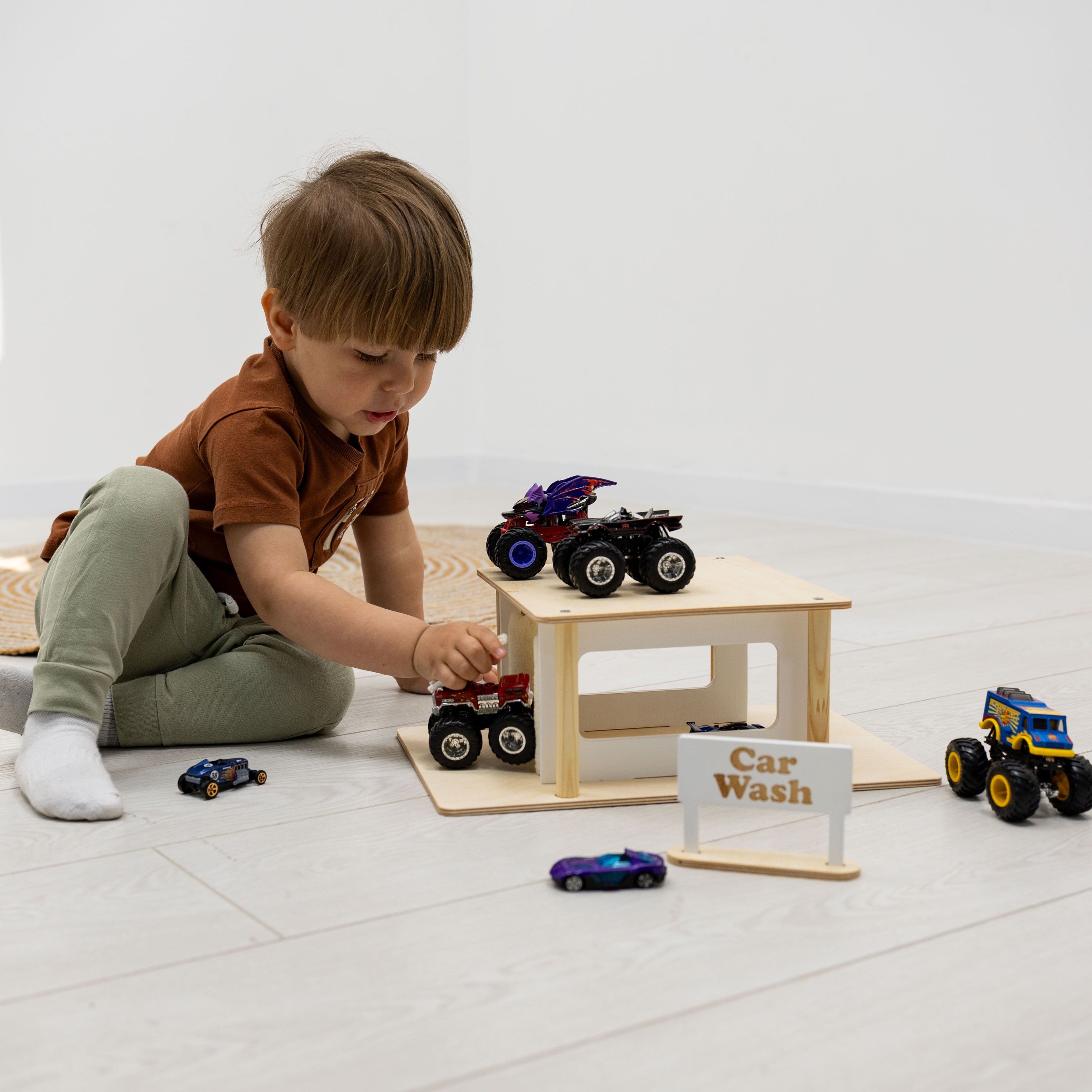 Wooden Car Wash Toy