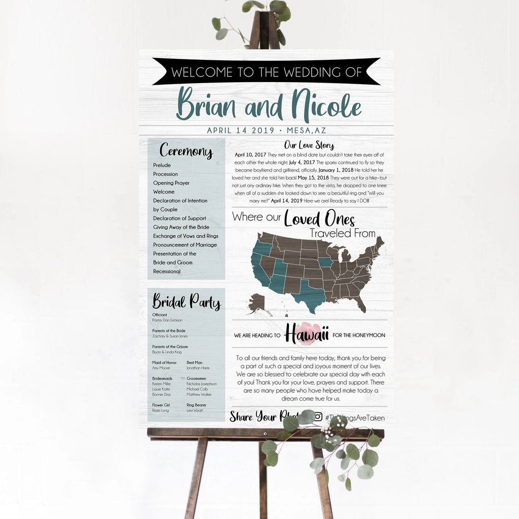Infographic Wedding Sign