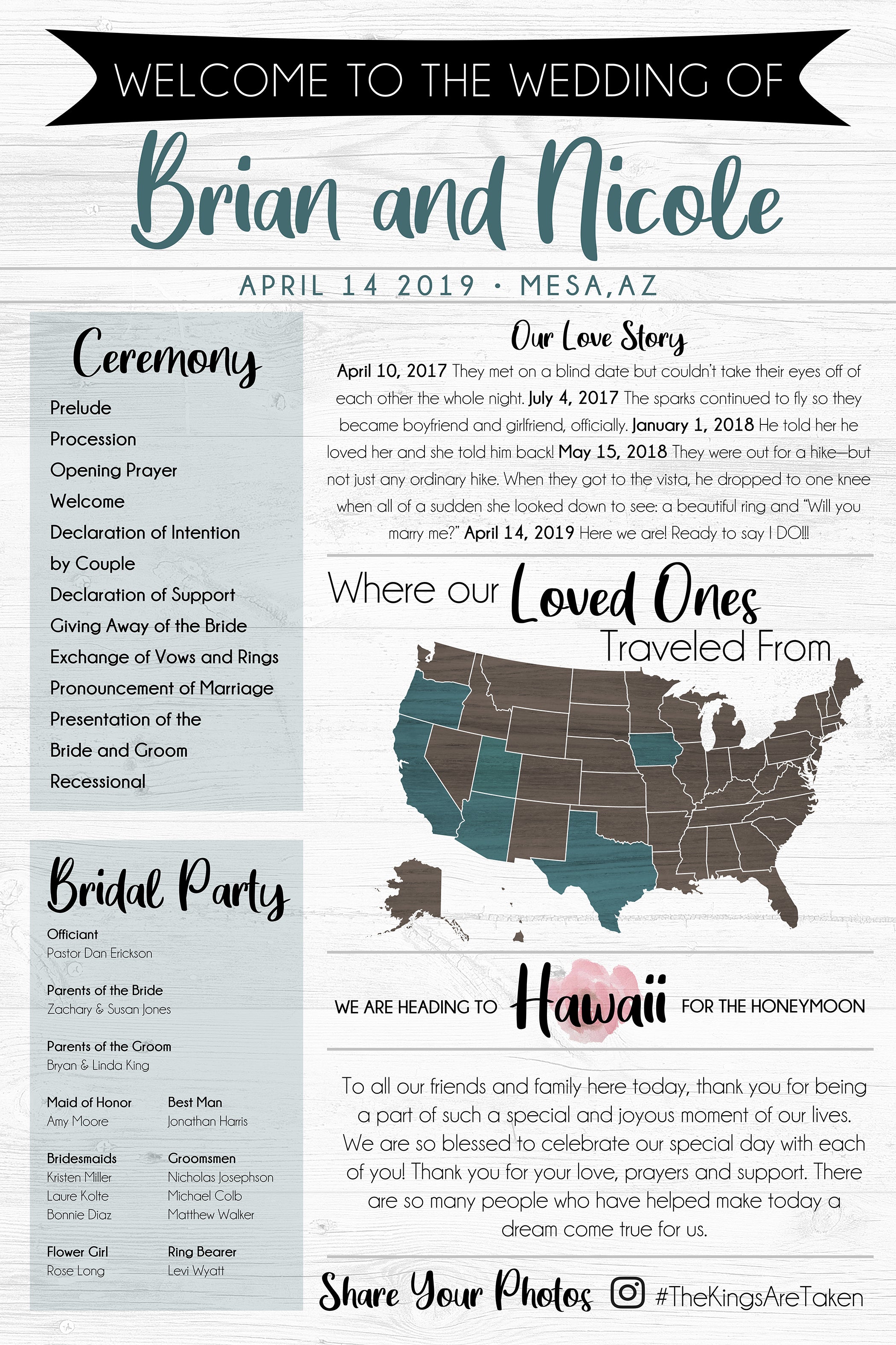 Infographic Wedding Sign