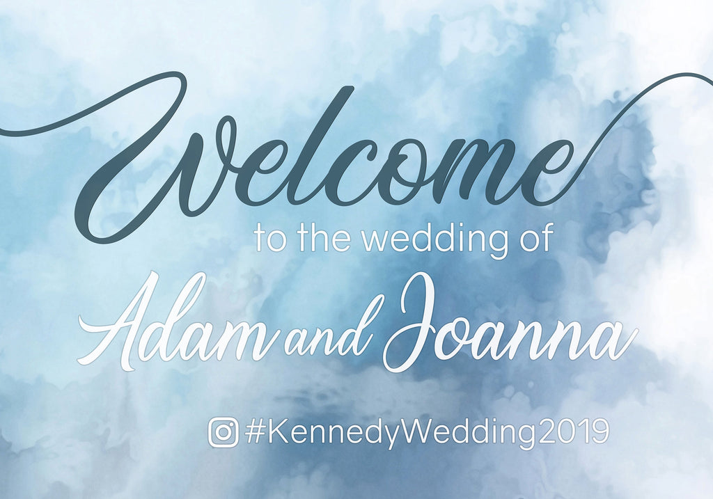 Wedding Welcome Sign - Sky Edition