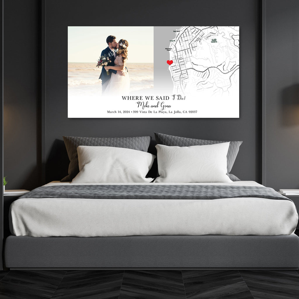 Personalized Wedding Location Map gift