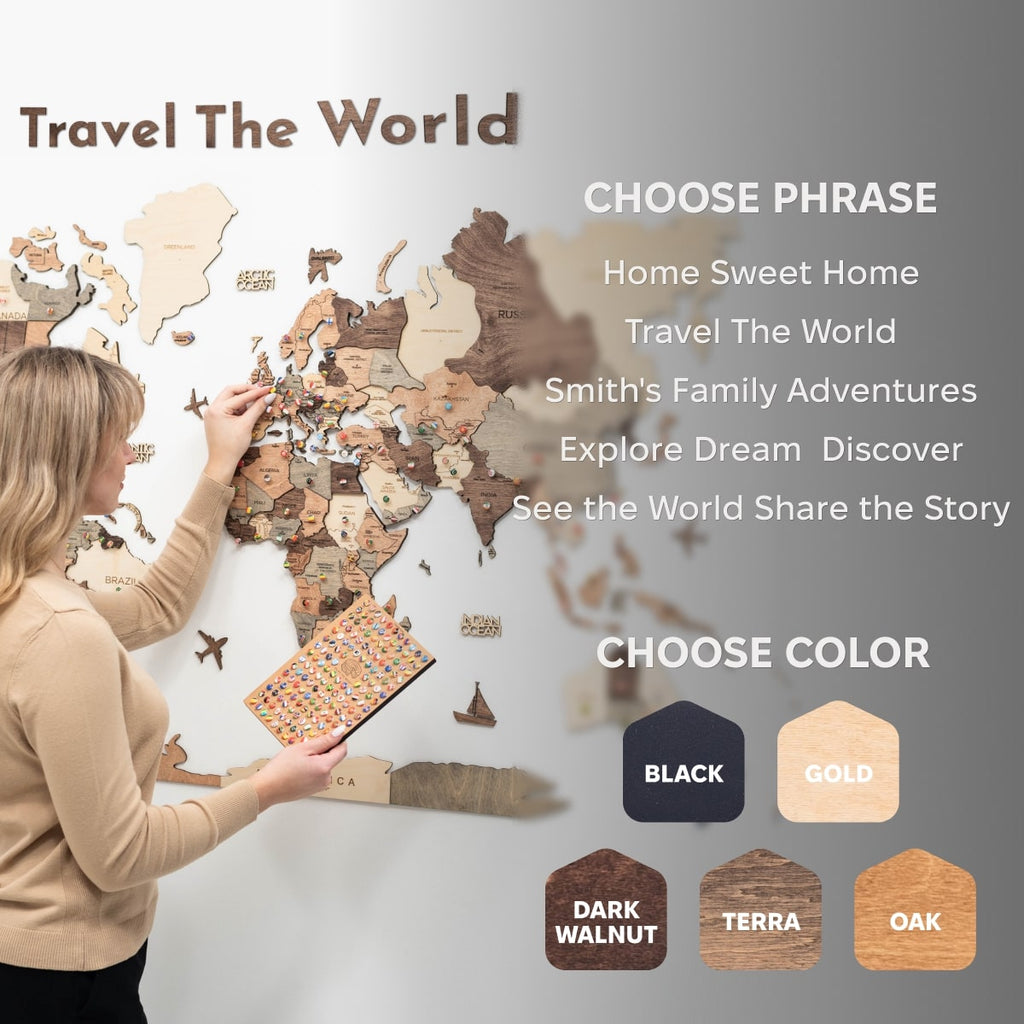 Wooden Map Quotes