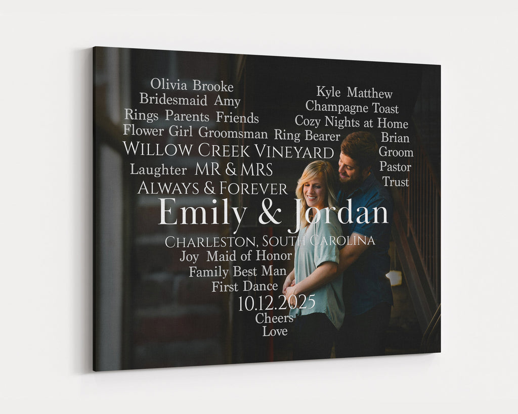 Custom Word Cloud Heart Photo: Personalized Photo Art