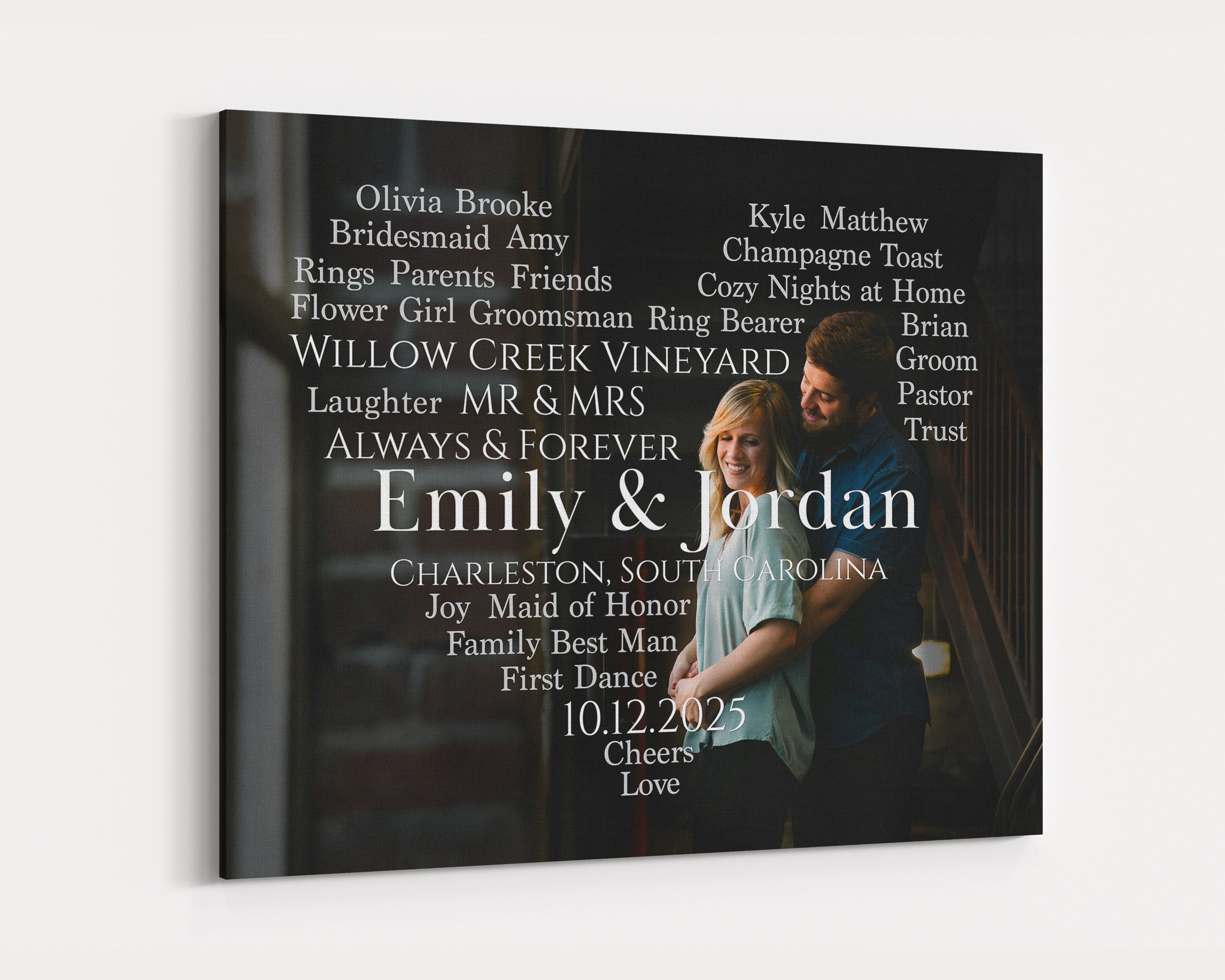 Custom Word Cloud Heart Photo: Personalized Photo Art