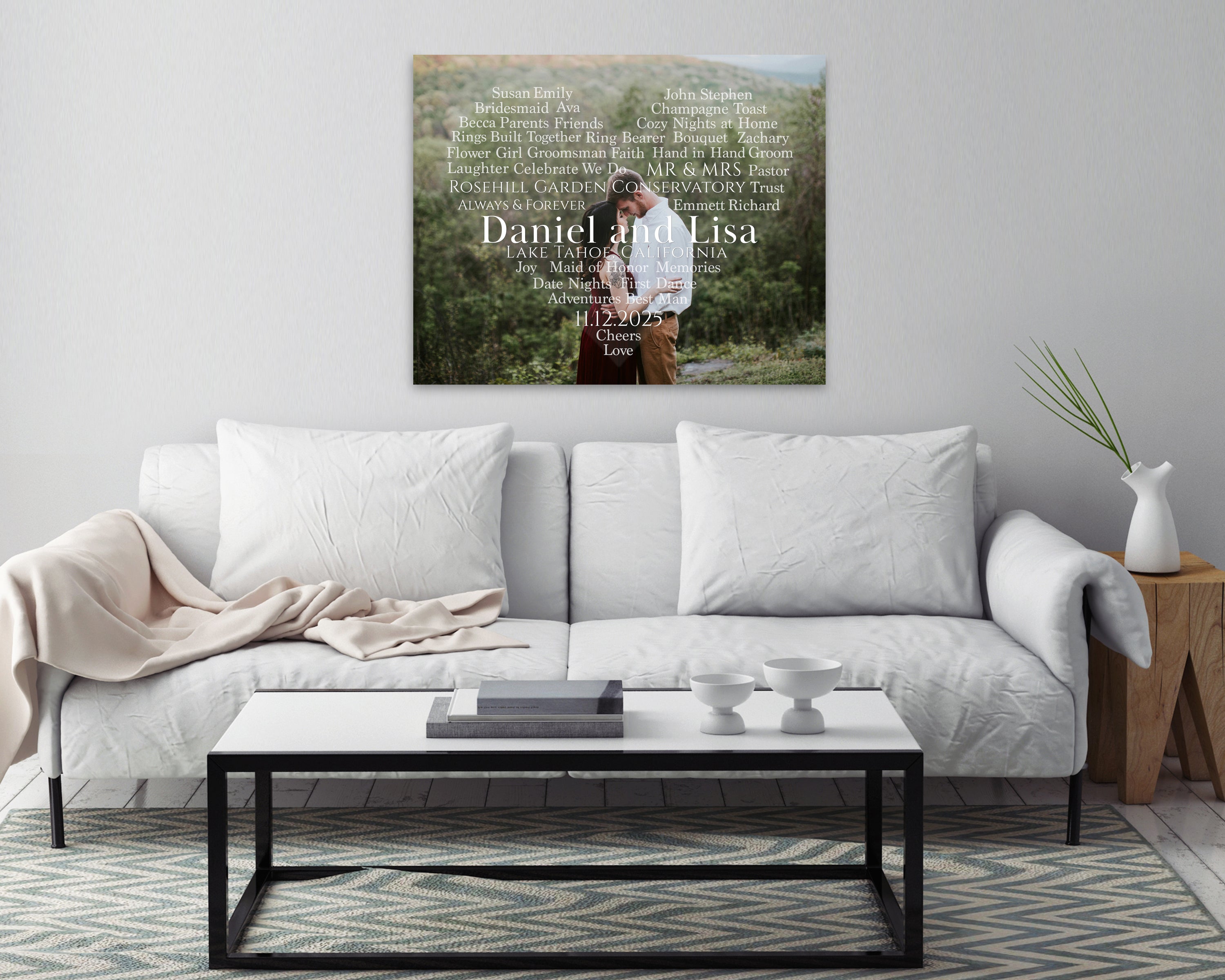 Custom Word Cloud Heart Photo: Personalized Photo Art