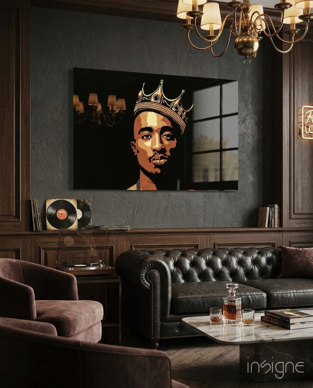 Tupac Shakur Glass Wall Art