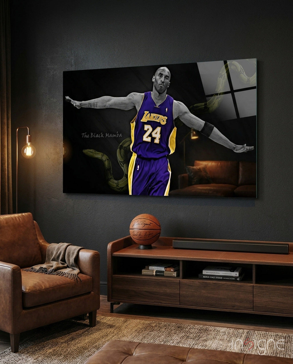 Kobe Bryant Glass Wall Art