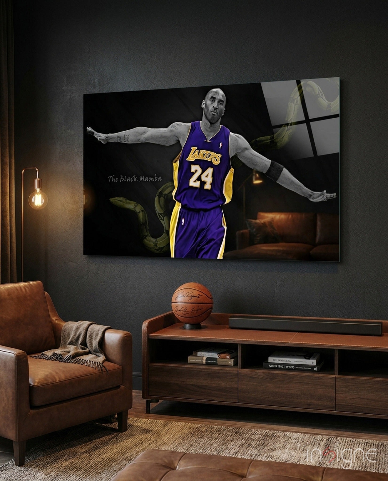 Kobe Bryant Glass Wall Art