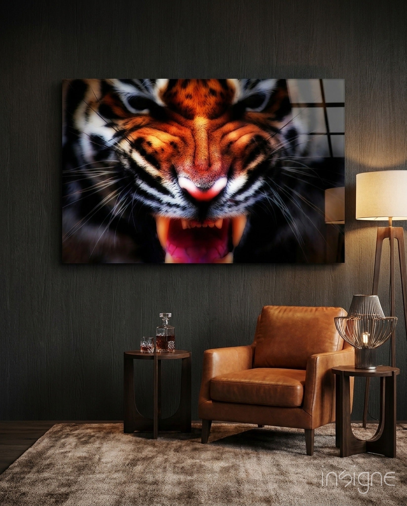 Anger of a Tiger Glass Wall Art