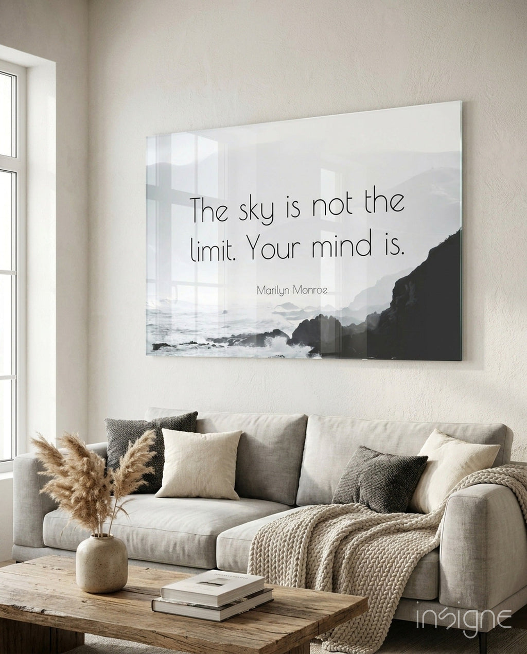 Words of Marilyn Monroe Glass Wall Art