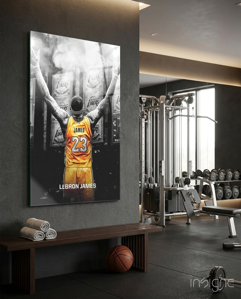 Lebron James Glass Wall Art